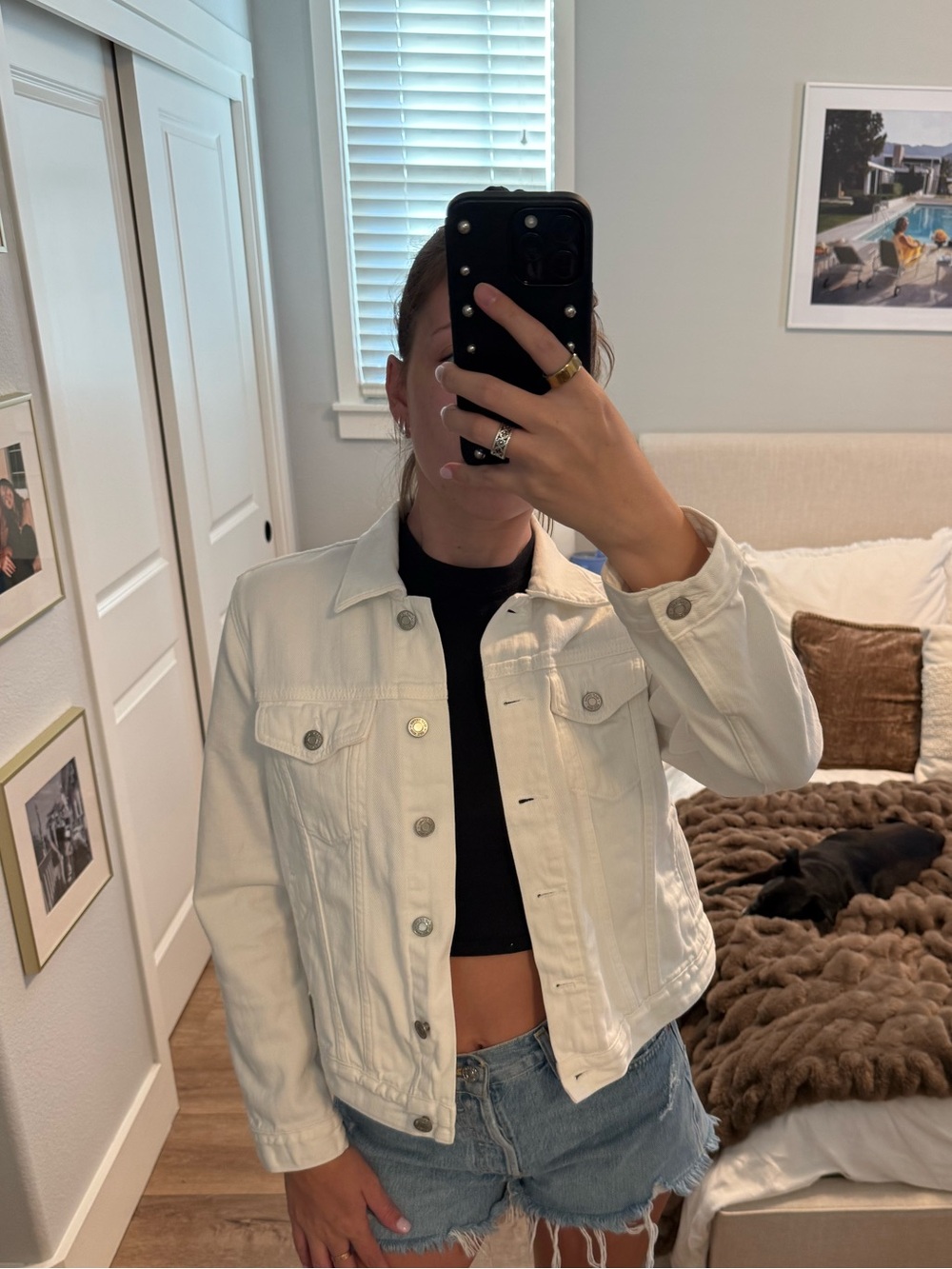 White gap denim jacket